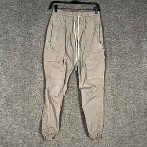 REPRESENT Mens XS Military Pant V2 Cargo Joggers‎ Taupe Drawstring Casual